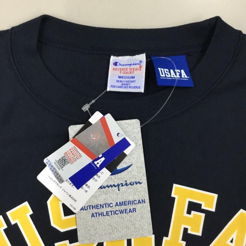 チャンピオン Champion Tシャツ 半袖 C3-Z314 REVERSE WEAVE USAFA タグ付き M ロゴ、文字 紺 / ネイビー /  メンズ USED 古着 中古 10115694