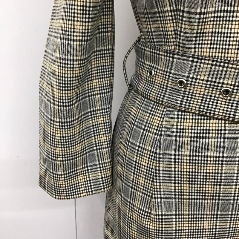 ザラベーシック ZARA BASIC ワンピース ロングスカート ベルト付き XS チェック マルチカラー / マルチカラー /  レディース USED 古着 中古 10116690