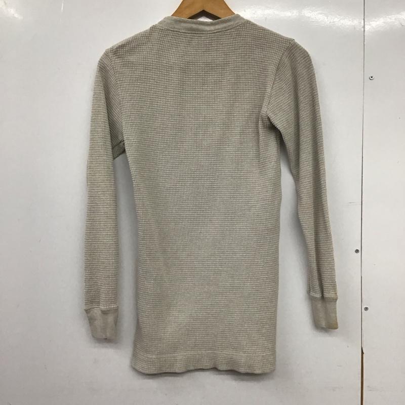 エディーバウアー Eddie Bauer カットソー 長袖 長袖カットソー ワッフルカットソー ヘンリーネック S ロゴ、文字 灰 / グレー /  メンズ USED 古着 中古 10148777