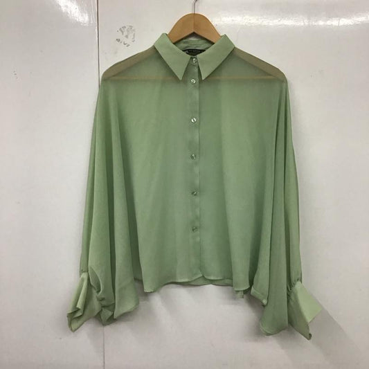 ザラ ZARA シャツ、ブラウス 長袖 XS 無地 薄緑 / ライトグリーン /  レディース USED 古着 中古 10124811