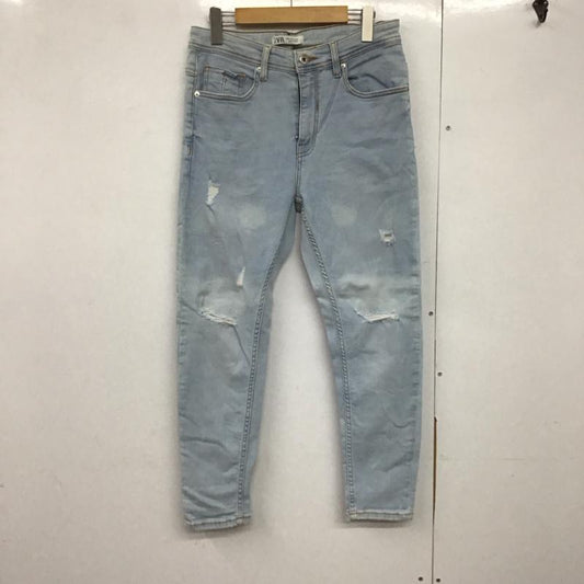 ザラ ZARA パンツ デニム、ジーンズ 40 無地 水色 / ライトブルー /  レディース USED 古着 中古 10142874