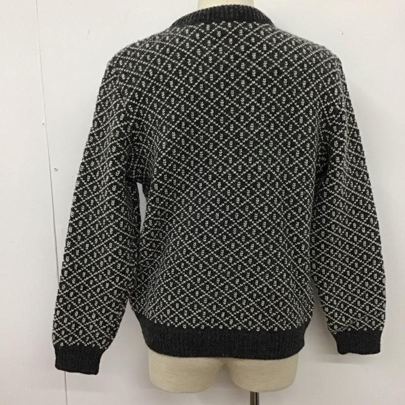 エルエルビーン L.L.Bean ニット、セーター 長袖 S  白 / ホワイト / X チャコールグレー / チャコールグレー /  メンズ USED 古着 中古 10111367