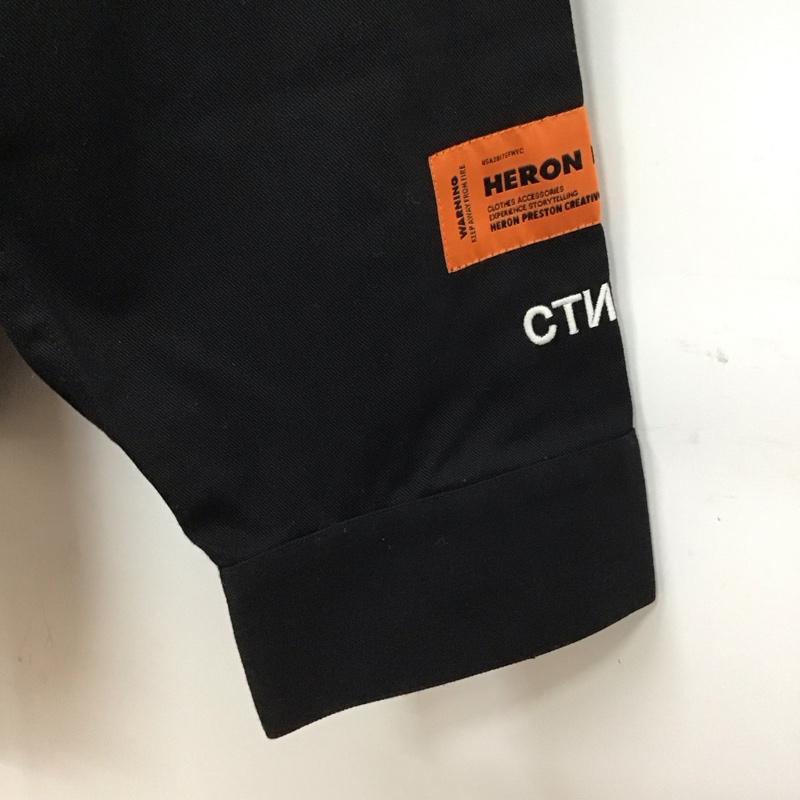 ヘロンプレストン HERON PRESTON シャツ、ブラウス 長袖 長袖シャツ カラーシャツ ポケットシャツ 長袖カットソー M ロゴ、文字 黒 / ブラック /  メンズ USED 古着 中古 10124717