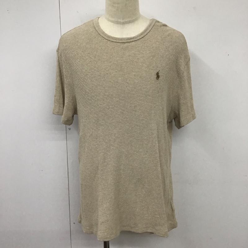ポロラルフローレン POLO RALPH LAUREN カットソー 半袖 クルーネック サーマル L ワンポイント ベージュ / ベージュ /  メンズ USED 古着 中古 10119824