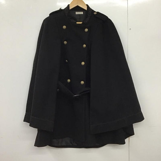 アクシーズファム axes femme コート コート一般 ポンチョ FREE 無地 黒 / ブラック /  レディース USED 古着 中古 10150995