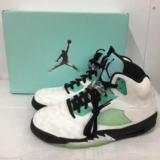 ナイキ NIKE スニーカー スニーカー CN2932-100 AIR JORDAN 5 RETRO SNGL DY 26cm 箱有 26.0cm  白 / ホワイト / X 黒 / ブラック / X 薄緑 / ライトグリーン /  メンズ USED 古着 中古 10124206