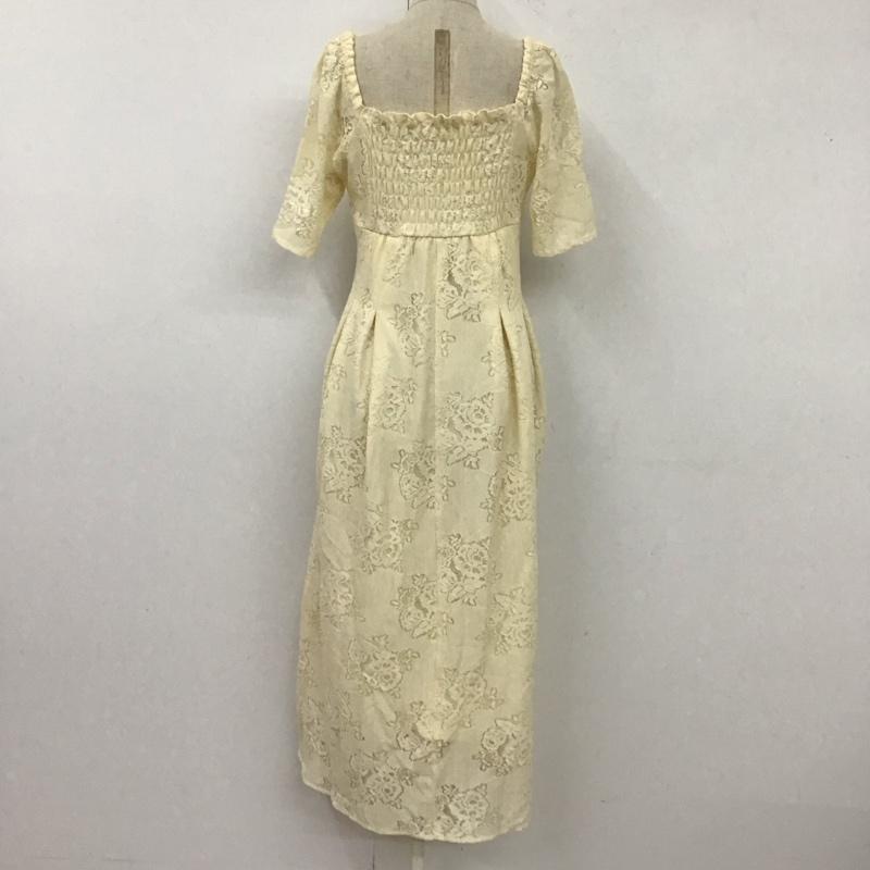 アルシーヴ archives ワンピース ロングスカート AR223010-21 レース スクエアネック 半袖 M レース柄 アイボリー / アイボリー /  レディース USED 古着 中古 10111549