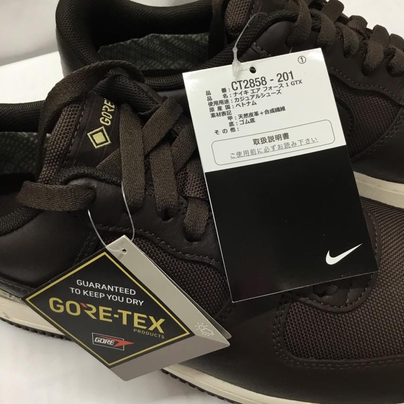 ナイキ NIKE スニーカー スニーカー CT2858 201 AIR FORCE 1 GTX GORE-TEX 27.5cm 箱有 27.5cm ロゴ、文字 ダークブラウン / ダークブラウン /  メンズ USED 古着 中古 10111976