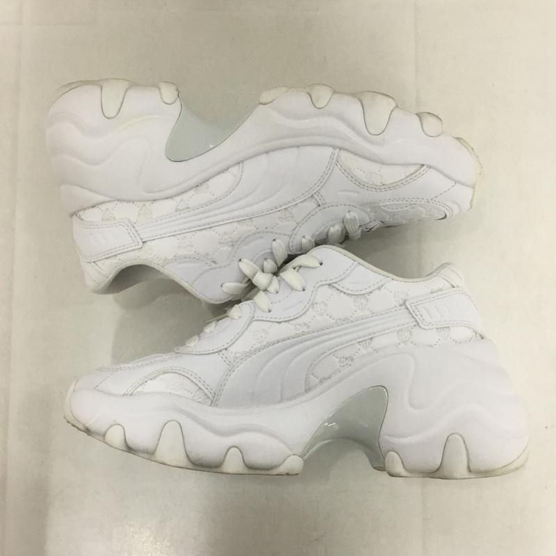 プーマ PUMA スニーカー スニーカー 385335-01 PULSAR WEDGE パルサーウェッジ ATMOS PINK 24cm 箱有 24.0cm ロゴ、文字 白 / ホワイト /  レディース USED 古着 中古 10141542