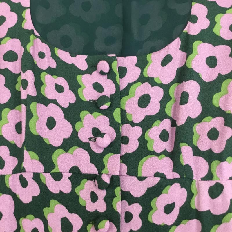 ケイトスペード Kate Spade ワンピース ひざ丈スカート 0 花柄 緑 / グリーン /  レディース USED 古着 中古 10106160