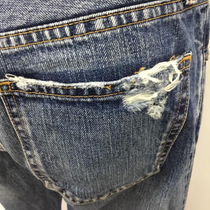 マウジー MOUSSY パンツ デニム、ジーンズ 0108AC11-5660 テーパードダメージデニムパンツ スリムパンツ デニムパンツ 無地 インディゴ / インディゴ /  レディース USED 古着 中古 10110104