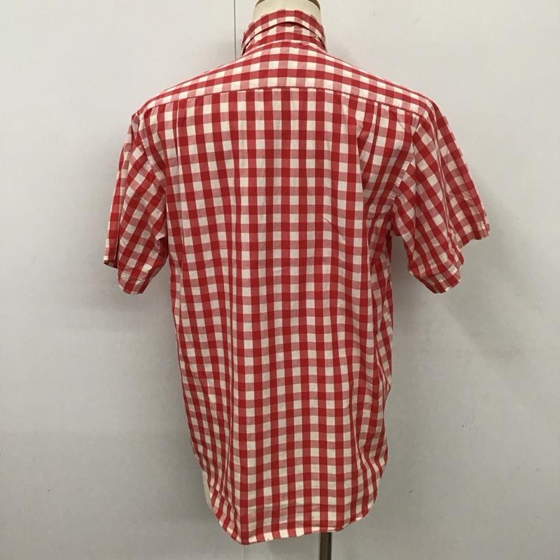 クリームソーダ CREAMSODA シャツ、ブラウス 半袖 ボタンダウン 胸ポケット チェック 白 / ホワイト / X 赤 / レッド /  メンズ USED 古着 中古 10113080