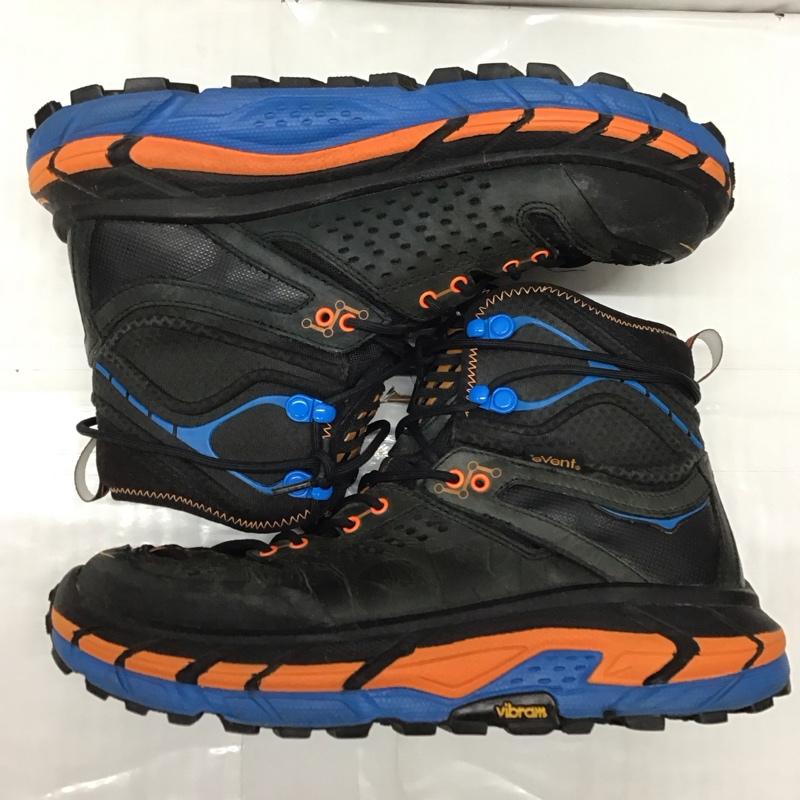 ホカオネオネ HOKA ONEONE スニーカー スニーカー 1008334 AOCF TOR ULTRA HI WP ANTHRACITE トレッキングシューズ 25cm 25.0cm ロゴ、文字 黒 / ブラック / X 青 / ブルー / X 橙 / オレンジ /  メンズ USED 古着 中古 10118198