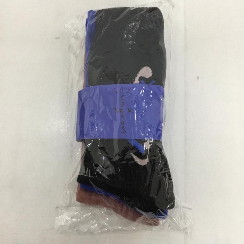 カクタスジャック Cactus Jack ファッション小物 ファッション小物 BASIC 3-PACK SOCKS 靴下 三足セット CJFM-AS14 ロゴ、文字 黒 / ブラック / X 青 / ブルー / X 桃 / ピンク /  メンズ USED 古着 中古 10131202
