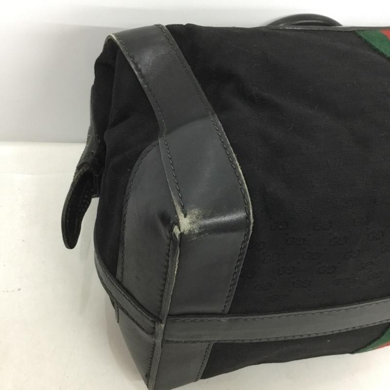 グッチ GUCCI ハンドバッグ ハンドバッグ 80年代 ririジップ GG 総柄 黒 / ブラック /  レディース USED 古着 中古 10137348