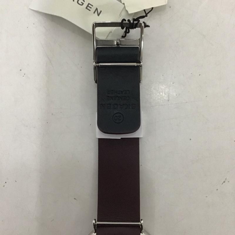 スカーゲン SKAGEN 腕時計 アナログ（クォーツ式） SKW6478 レザーベルト 箱有 ロゴ、文字 紺 / ネイビー /  メンズ USED 古着 中古 10134337