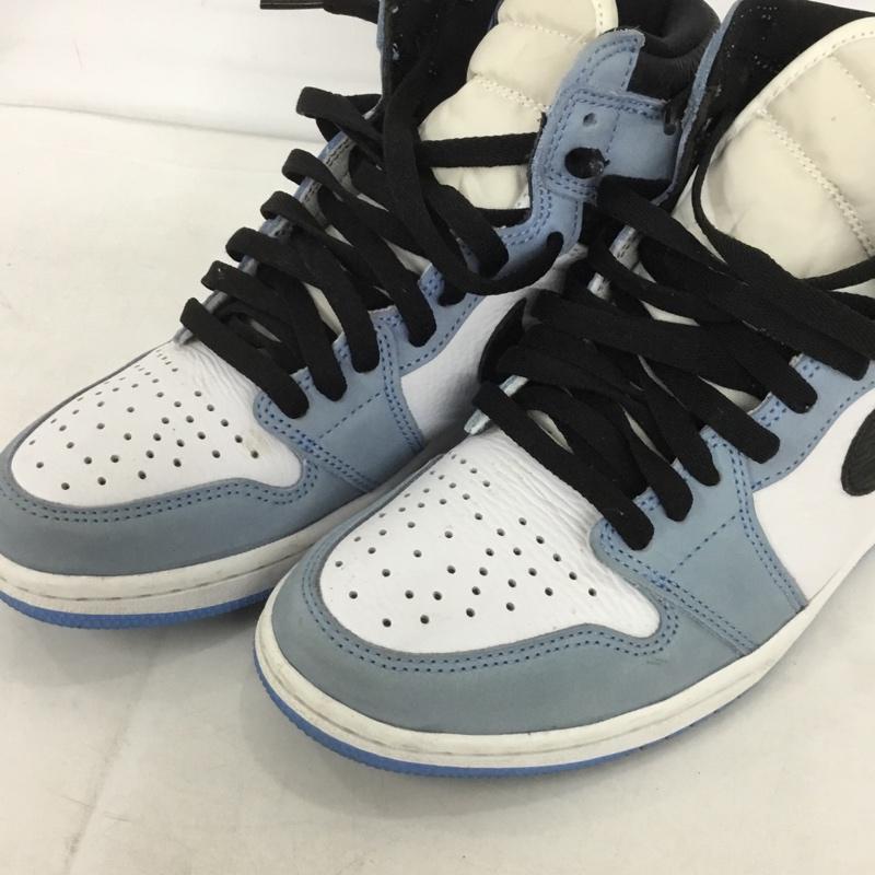 ナイキ NIKE スニーカー スニーカー 555088-134 AIR JORDAN 1 RETRO HIGH OG 26cm 26.0cm ロゴ、文字 白 / ホワイト / X 水色 / ライトブルー / X 黒 / ブラック /  メンズ USED 古着 中古 10131825