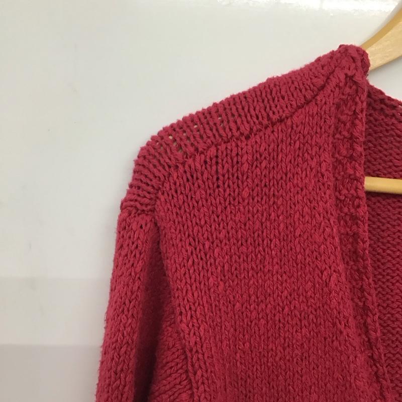 ロンハーマン RonHerman×Wrangler カーディガン 長袖 長袖ニットカーディガン ジップアップ S 無地 赤 / レッド /  メンズ USED 古着 中古 10141460