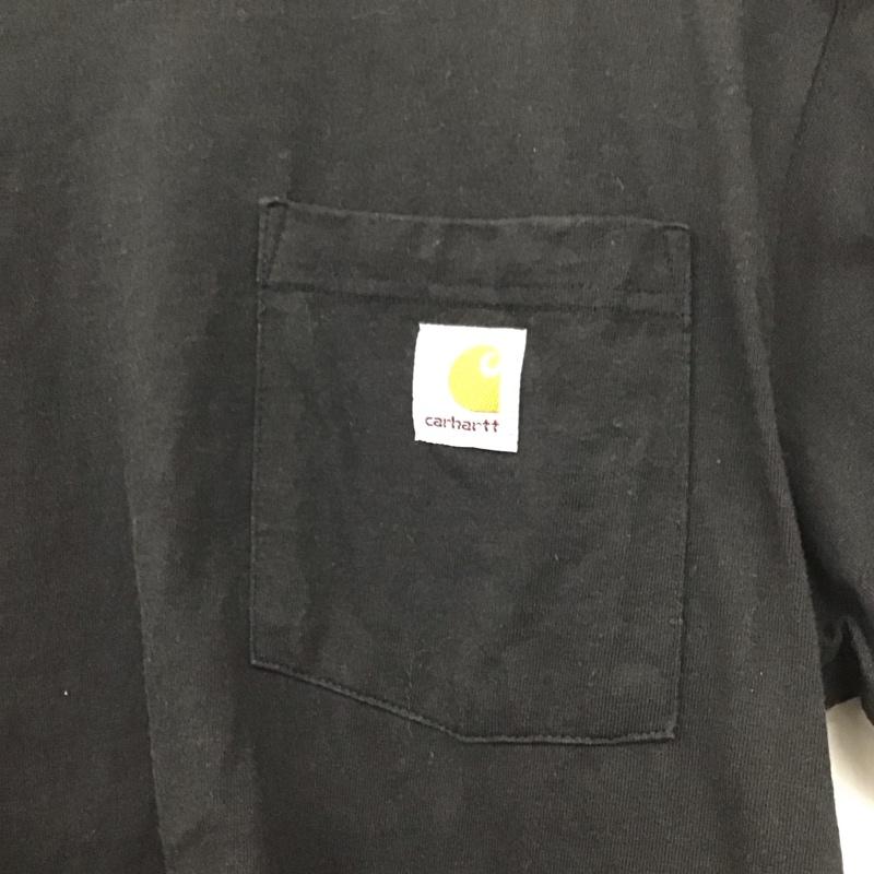 カーハート Carhartt Tシャツ 半袖 半袖カットソー 無地Tシャツ クルーネックカットソー S ロゴ、文字 黒 / ブラック /  メンズ USED 古着 中古 10131428