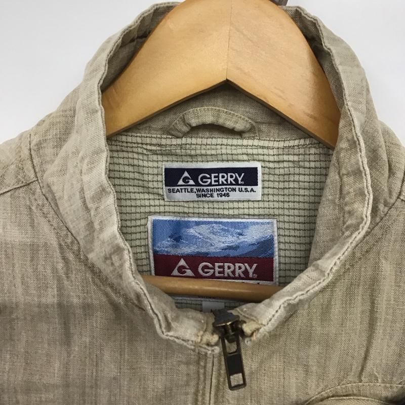 ジェリー GERRY ベスト ベスト ジップアップベスト ノースリーブカットソー スタンドネック M ロゴ、文字 ベージュ / ベージュ /  メンズ USED 古着 中古 10142584