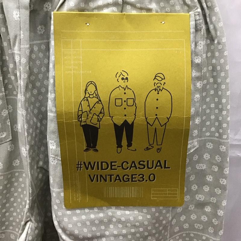 インヘリット INHERIT パンツ ワークパンツ、ペインターパンツ ワークパンツ ワイドパンツ カジュアルパンツ プリントパンツ L プリント 灰 / グレー /  メンズ USED 古着 中古 10113886