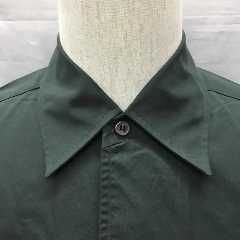 ラフシモンズ RAF SIMONS シャツ、ブラウス 半袖 半袖シャツ カラーシャツ 半袖カットソー 無地シャツ 44 無地 カーキ / カーキ /  メンズ USED 古着 中古 10116135