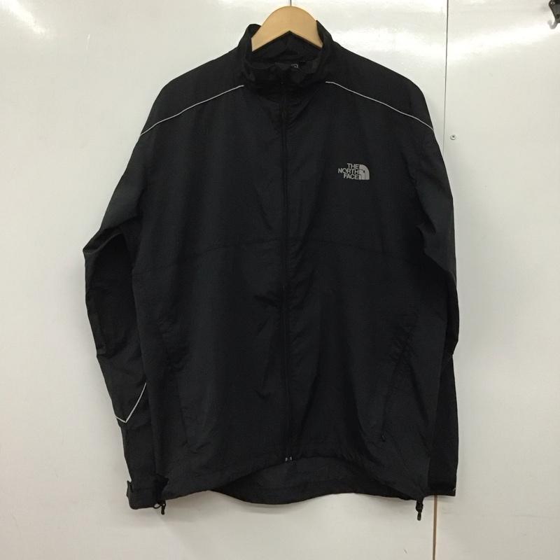 ザノースフェイス THE NORTH FACE ジャケット、上着 ジャンパー、ブルゾン np11705 ナイロンジャケット ジップアップジャケット スタンドカラー XL ロゴ、文字 黒 / ブラック /  メンズ USED 古着 中古 10143403