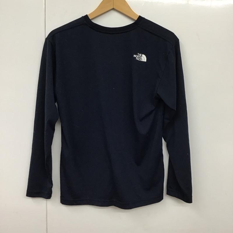 ザノースフェイス THE NORTH FACE カットソー 長袖 nt81520 長袖カットソー プリントTシャツ クルーネックカットソー M ロゴ、文字 紺 / ネイビー /  メンズ USED 古着 中古 10130473