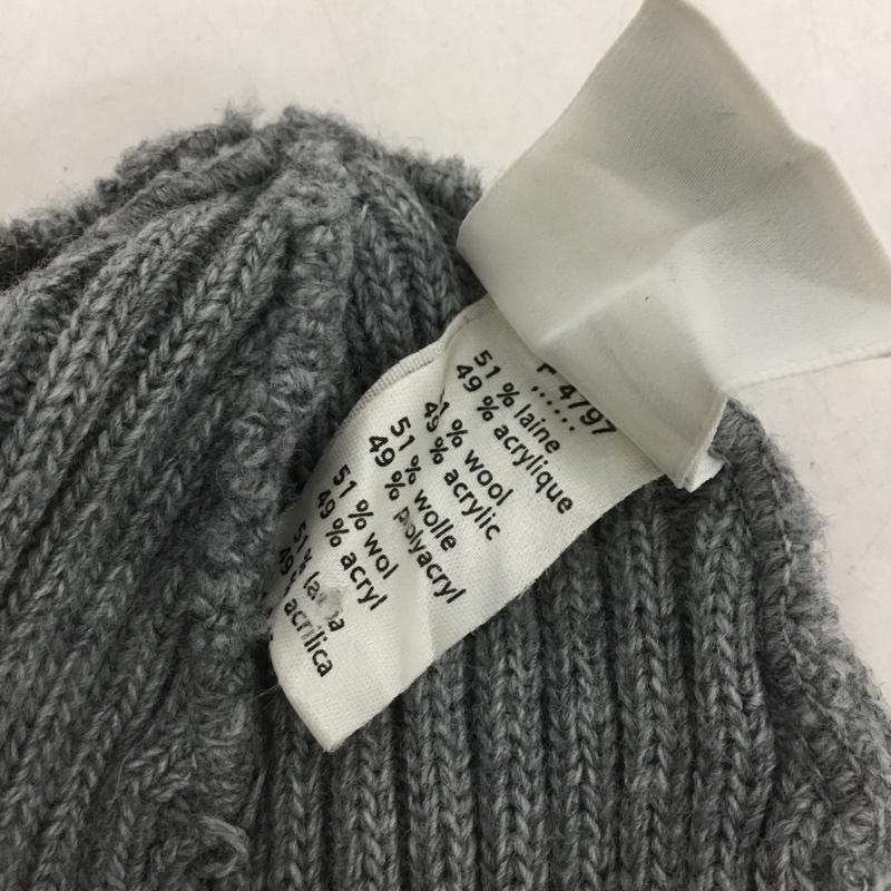 ラコステ LACOSTE 帽子 ニット帽 ビーニー ワンポイント 灰 / グレー /  メンズ USED 古着 中古 10143988