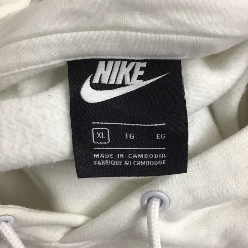 ナイキ NIKE パーカー 長袖 cq0242-100 XL ロゴ、文字 X プリント 白 / ホワイト /  メンズ USED 古着 中古 10119756