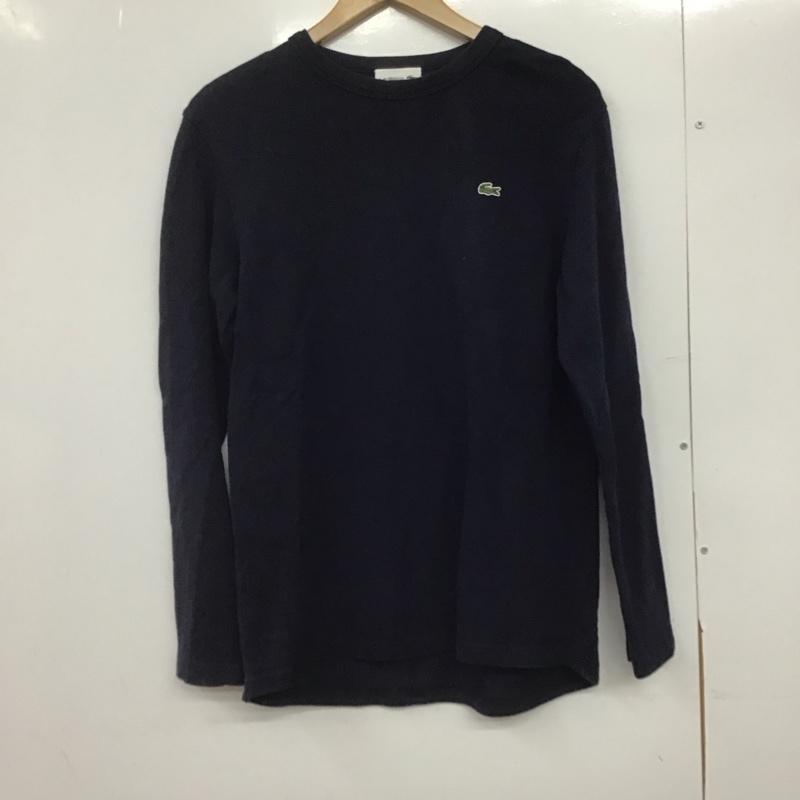 ラコステ LACOSTE カットソー 長袖 長袖カットソー クルーネックカットソー 3 ロゴ、文字 紺 / ネイビー /  メンズ USED 古着 中古 10146641