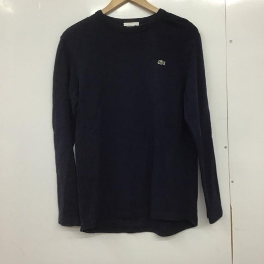 ラコステ LACOSTE カットソー 長袖 長袖カットソー クルーネックカットソー 3 ロゴ、文字 紺 / ネイビー /  メンズ USED 古着 中古 10146641