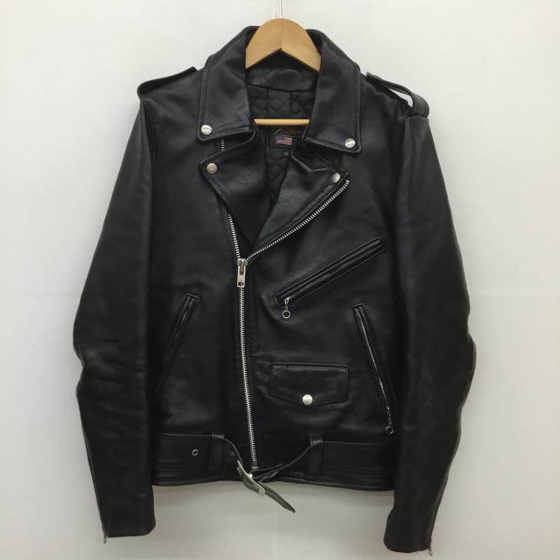 ヴァンソン VANSON ジャケット、上着 ライダース ダブル ライダース ジャケット USA製 34 黒 / ブラック /  メンズ USED 古着 中古 10105909