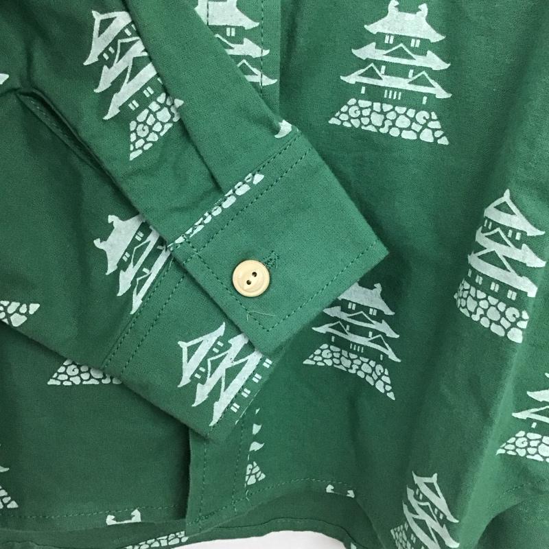 ゴースローキャラバン go slow caravan シャツ、ブラウス 長袖 長袖シャツ プリントシャツ カラーシャツ 1 プリント 緑 / グリーン /  メンズ USED 古着 中古 10147541