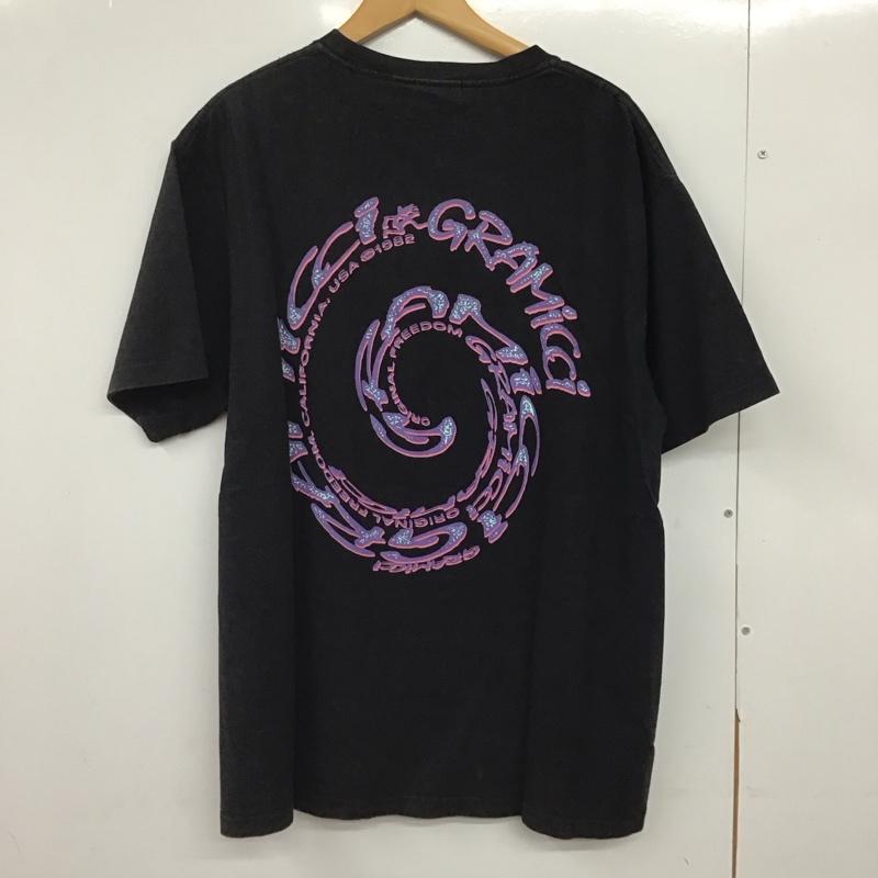グラミチ GRAMICCI Tシャツ 半袖 g2su-t006 スワールTシャツ プリントTシャツ XL プリント 黒 / ブラック /  メンズ USED 古着 中古 10151155