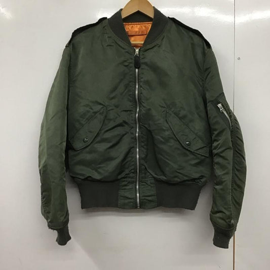 アルファインダストリー Alpha Industries ジャケット、上着 ジャンパー、ブルゾン ジップアップジャケット ナイロンジャケット アウター L 無地 カーキ / カーキ /  メンズ USED 古着 中古 10145682