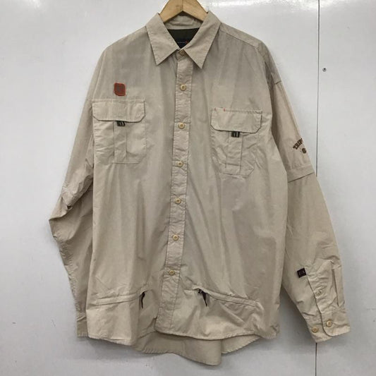 トリプルファイブソウル ニューヨーク TRIPLE FIVE SOUL NYC シャツ、ブラウス 長袖 長袖シャツ 無地シャツ カラーシャツ ワークシャツ XXL ロゴ、文字 ベージュ / ベージュ /  メンズ USED 古着 中古 10139044