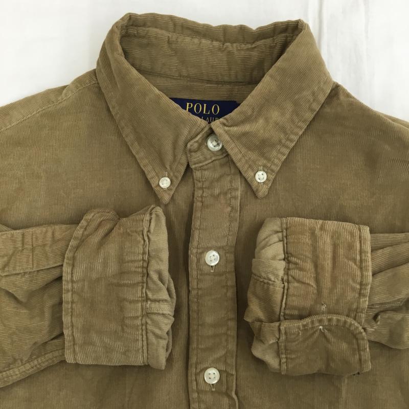 ポロラルフローレン POLO RALPH LAUREN シャツ、ブラウス 長袖 コーデュロイシャツ S ロゴ、文字 茶 / ブラウン /  メンズ USED 古着 中古 10136215