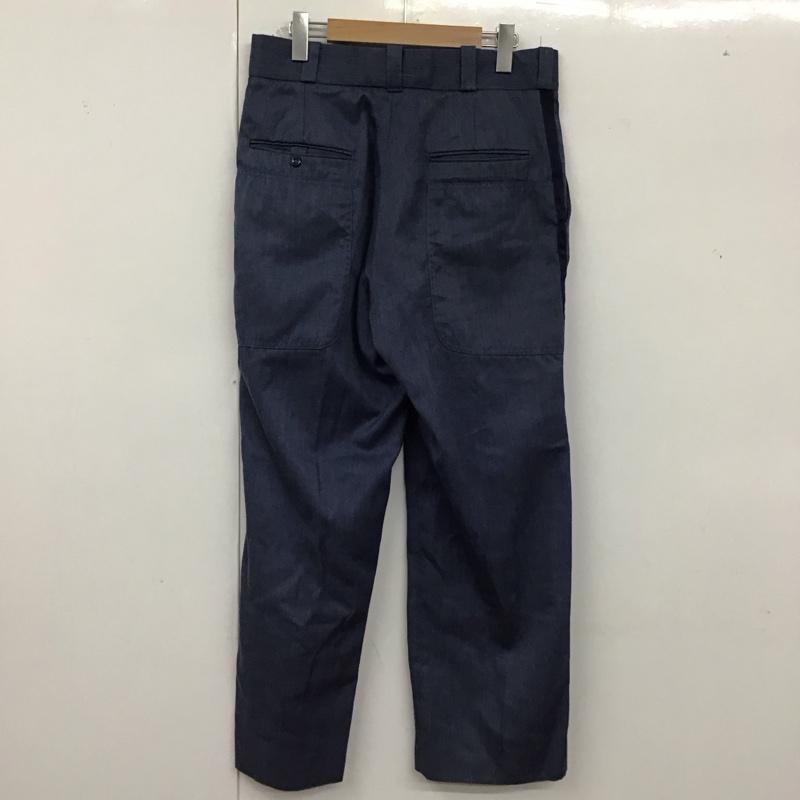 古着 USED パンツ スラックス スラックスパンツ ワイドパンツ カジュアルパンツ 32インチ 無地 青 / ブルー /  メンズ USED 古着 中古 10123586