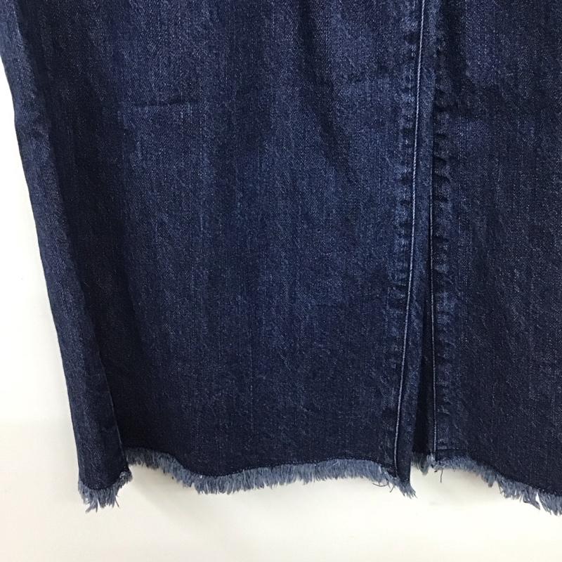 ローリーズファーム LOWRYS FARM パンツ デニム、ジーンズ LF517000N9 ワイドパンツ フリンジ M 無地 インディゴ / インディゴ /  レディース USED 古着 中古 10138983