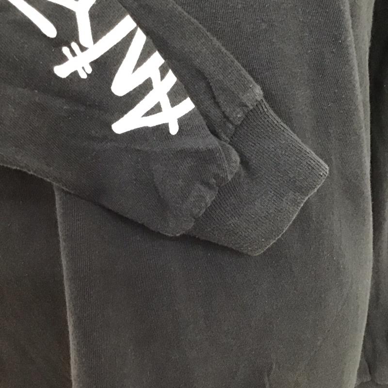 ステューシー STUSSY カットソー 長袖 長袖カットソー クルーネックカットソー ロングスリーブカットソー プリントTシャツ M ロゴ、文字 黒 / ブラック /  メンズ USED 古着 中古 10114713