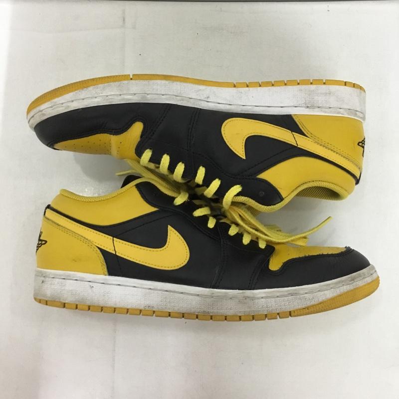 ナイキ NIKE スニーカー スニーカー 553558-072 AIR JORDAN 1 LOW 28cm 28.0cm ロゴ、文字 黒 / ブラック / X 黄 / イエロー /  メンズ USED 古着 中古 10150374