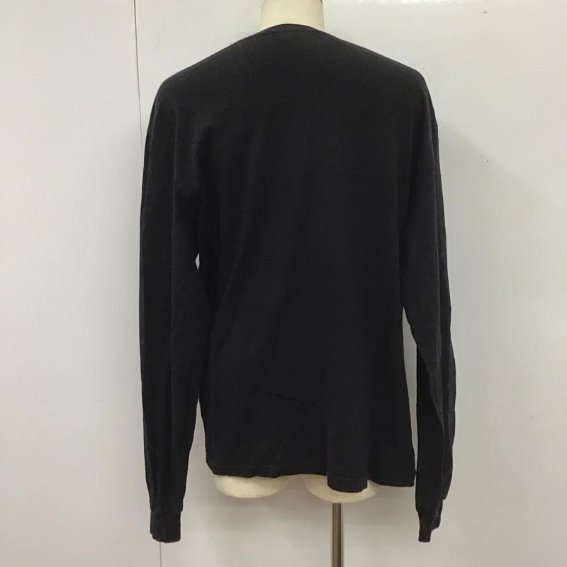 マリテフランソワジルボー MARITHEFRANCOISGIRBAUD Tシャツ 長袖 ロンT クルーネック XXL ロゴ、文字 黒 / ブラック /  メンズ USED 古着 中古 10112679