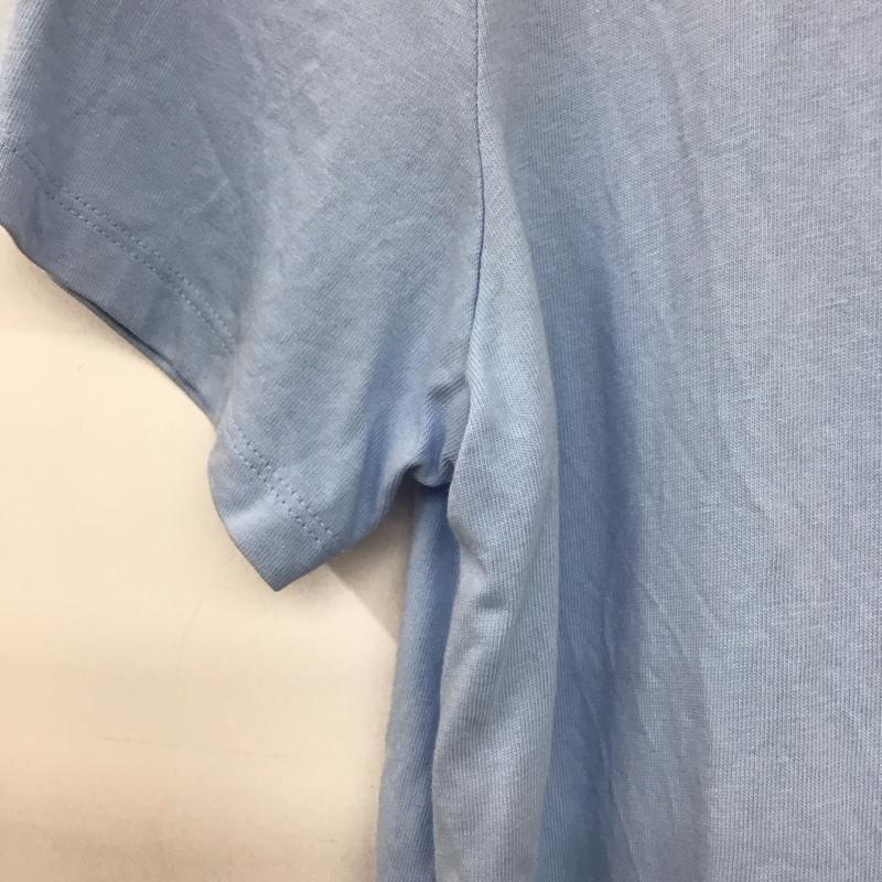 アディダス adidas Tシャツ 半袖 半袖カットソー プリントTシャツ クルーネックカットソー ロゴ、文字 水色 / ライトブルー /  メンズ USED 古着 中古 10133708