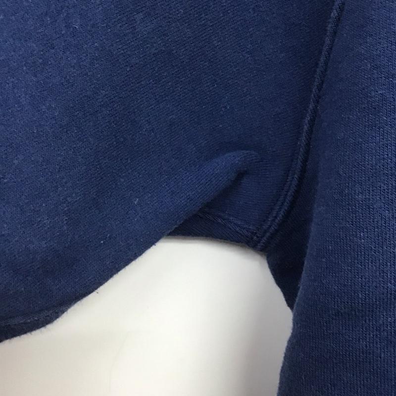 フラットヘッド The Flat Head パーカー 長袖 長袖パーカー ジップアップパーカー スウェット 40 ロゴ、文字 紺 / ネイビー /  メンズ USED 古着 中古 10145323