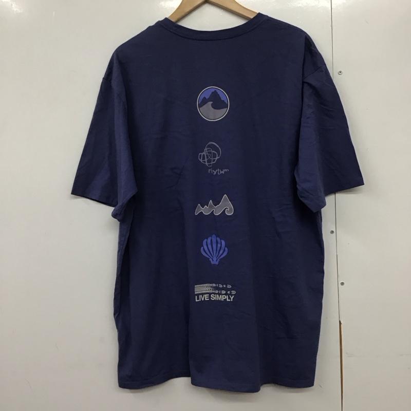 パタゴニア patagonia Tシャツ 半袖 XL ロゴ、文字 X プリント 紺 / ネイビー /  メンズ USED 古着 中古 10143302