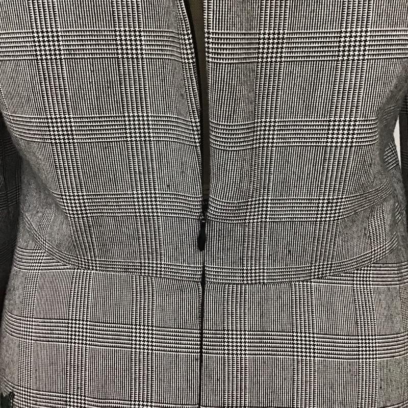 ザラ ZARA ワンピース ミニスカート 4437 269 064 長袖 チェック XS 刺繍 白 / ホワイト / X 黒 / ブラック /  レディース USED 古着 中古 10113493
