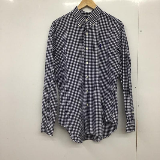 ラルフローレン RALPHLAUREN シャツ、ブラウス 長袖 長袖シャツ チェックシャツ カラーシャツ ボタンダウンシャツ M チェック 白 / ホワイト / X 青 / ブルー /  メンズ USED 古着 中古 10147595
