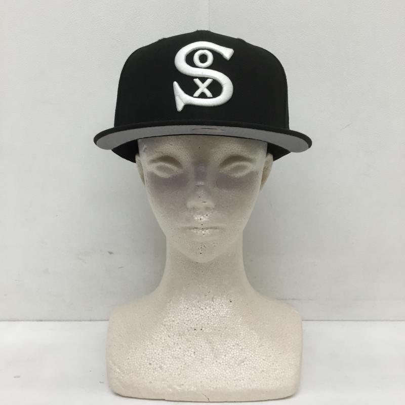 ニューエラ NEW ERA 帽子 キャップ ホワイトソックス ロゴ、文字 黒 / ブラック / X 白 / ホワイト /  メンズ USED 古着 中古 10129690