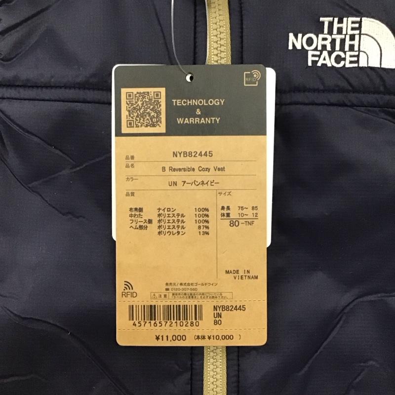 ザノースフェイス THE NORTH FACE ベスト ベスト nyb82445 リバーシブルコージーベスト ジップアップベスト 80cm ロゴ、文字 紺 / ネイビー /  ボーイズ USED 古着 中古 10123754